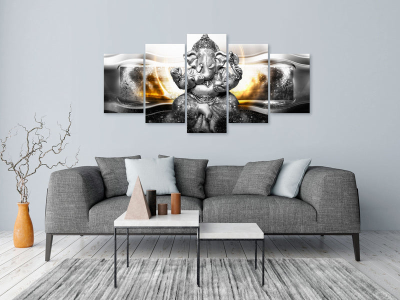 Glezna - Buddha Style (5 Parts) Silver Wide Home Trends