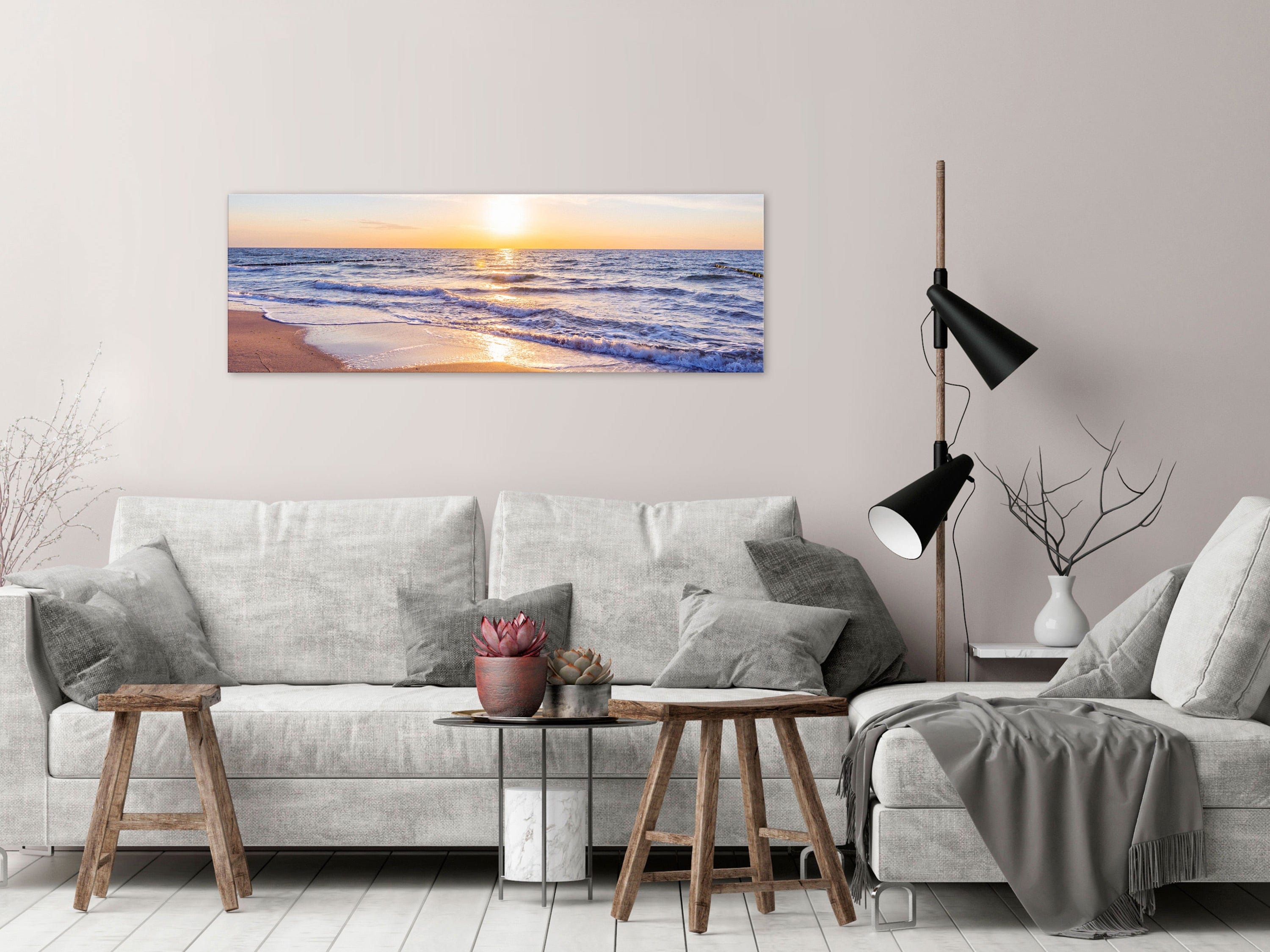 Glezna - Calm Waves (1 Part) Narrow Brown Home Trends