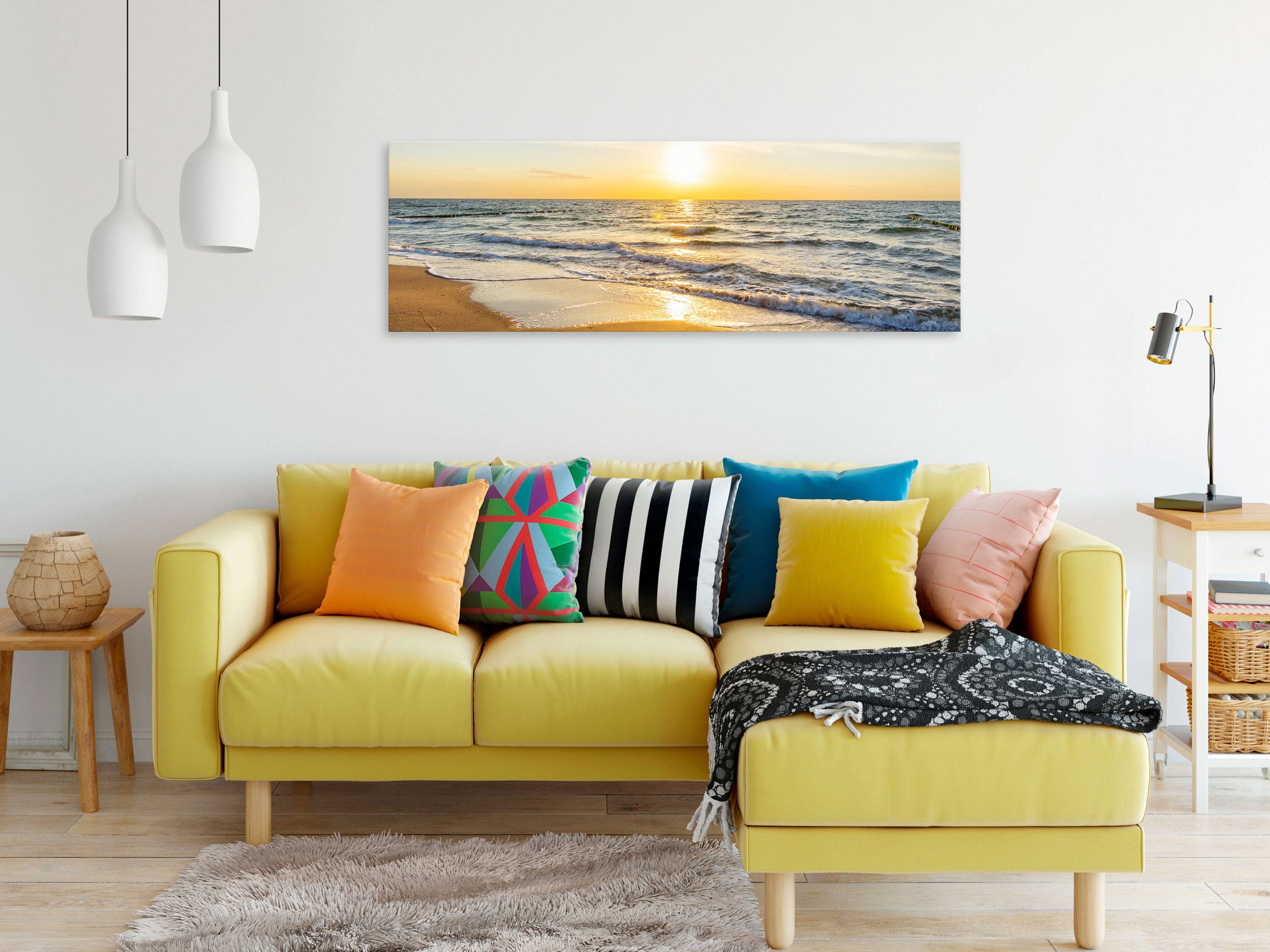 Glezna - Calm Waves (1 Part) Narrow Golden Home Trends