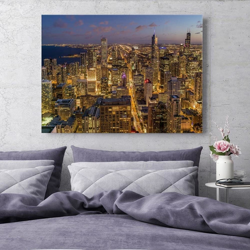 Kanva - Chicago At Night  Home Trends DECO