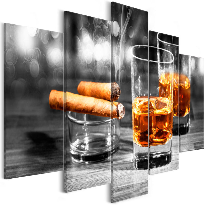 Kanva - Cigars and Whiskey (5 Parts) Wide 225x100 Home Trends