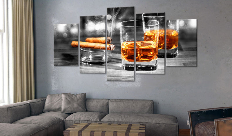 Kanva - Cigars and Whiskey (5 Parts) Wide 225x100 Home Trends