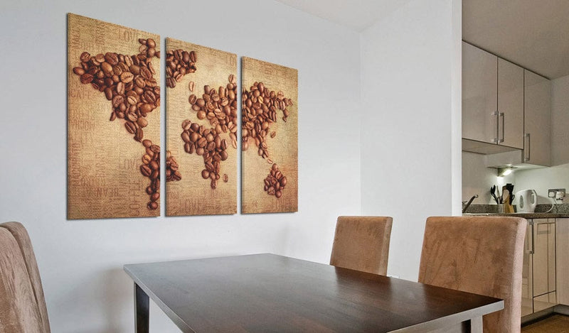 Glezna - Coffee from around the world - triptych Home Trends