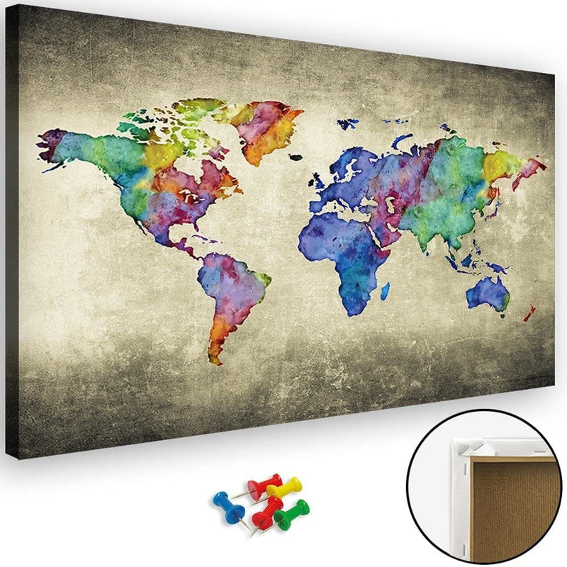 Kanva - Colorful Vintage World Map 2  Home Trends DECO