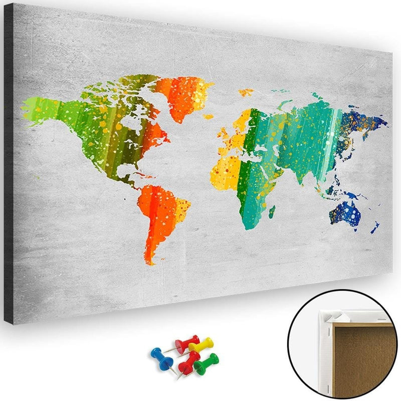 Kanva - Colorful World Map 2  Home Trends DECO