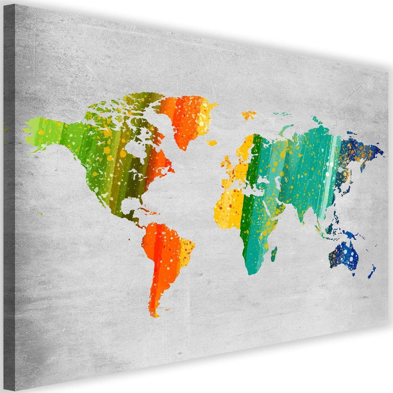 Kanva - Colorful World Map  Home Trends DECO