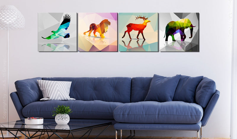 Glezna - Colourful Animals (4 Parts) Home Trends