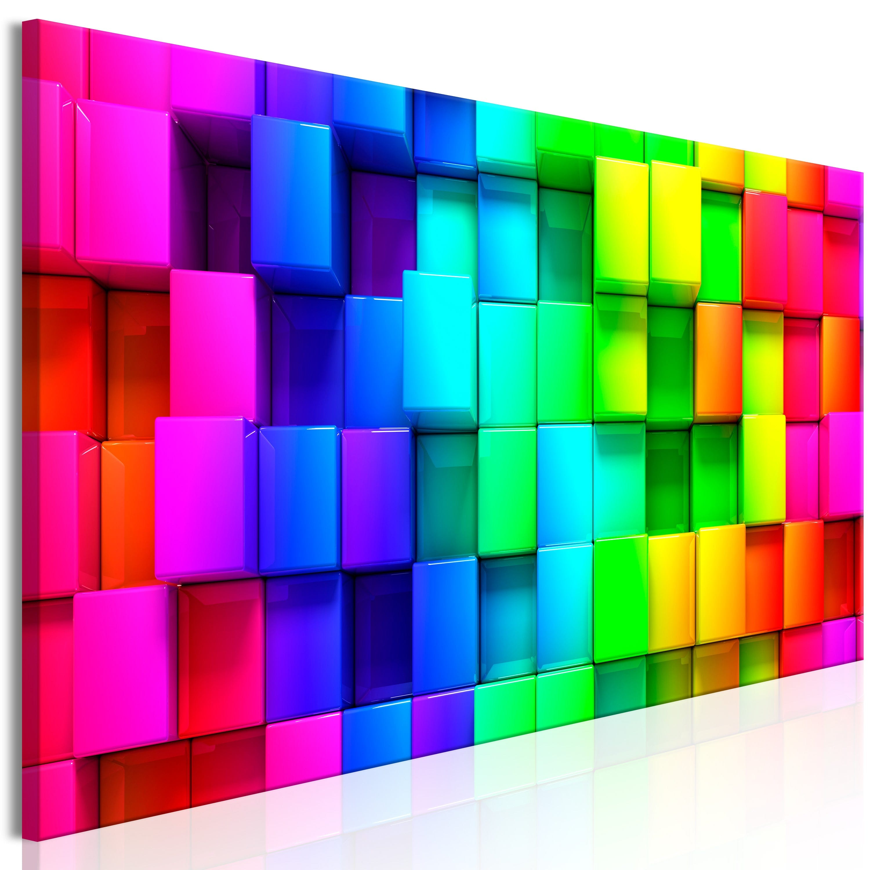 Glezna - Colourful Cubes (1 Part) Narrow Home Trends