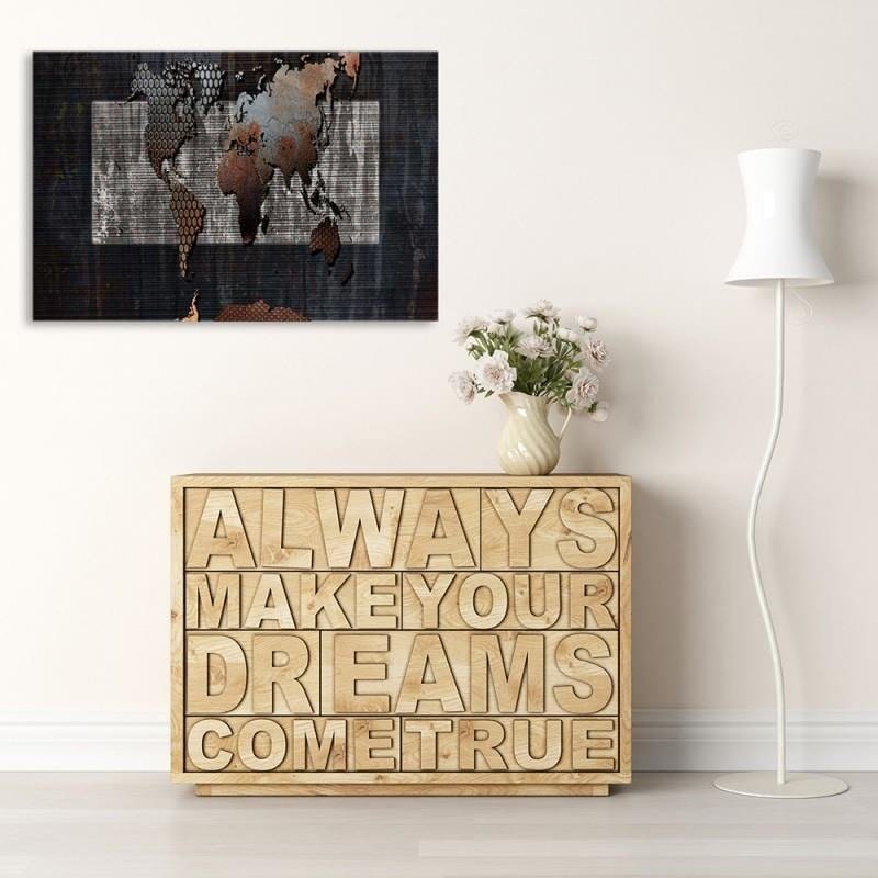 Kanva - Composition With A World Map 2  Home Trends DECO