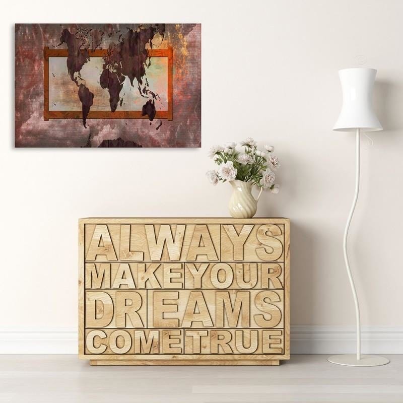 Kanva - Composition With A World Map 5  Home Trends DECO