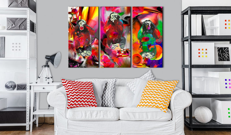 Glezna - Crazy Monkeys - triptych Home Trends