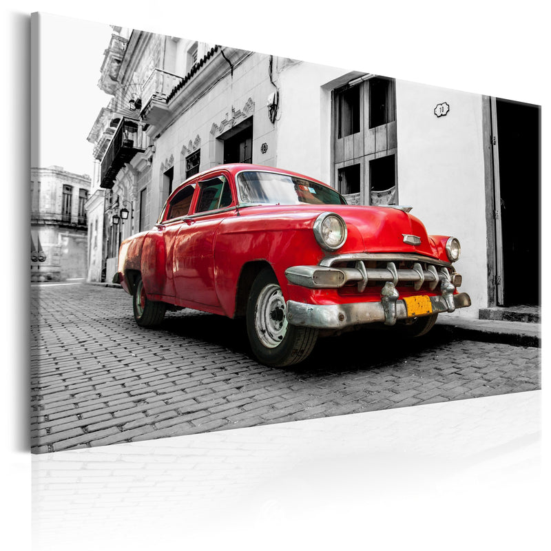 Kanva - Cuban Classic Car (Red) Home Trends