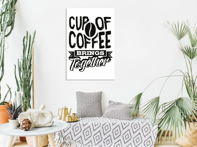 Kanva - Cup of Coffee Brings Together (1 Part) Vertical Home Trends
