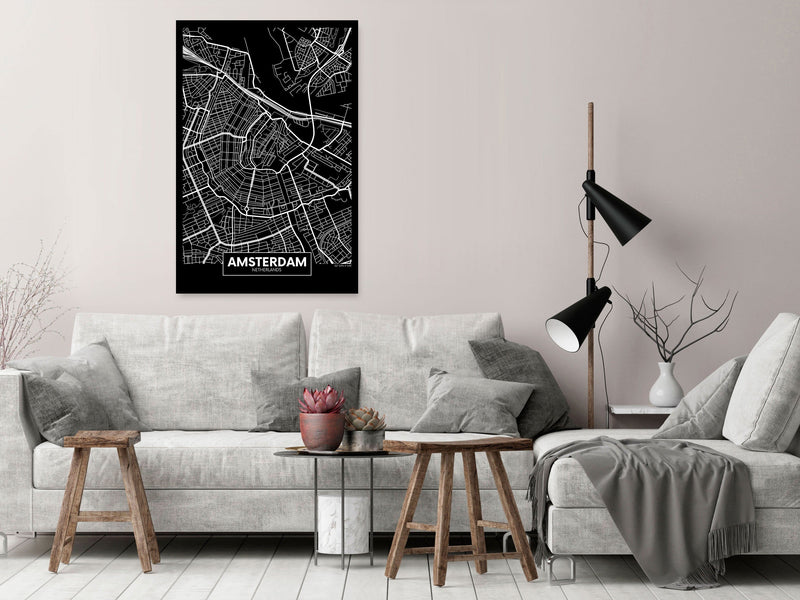 Glezna - Dark Map of Amsterdam (1 Part) Vertical Home Trends