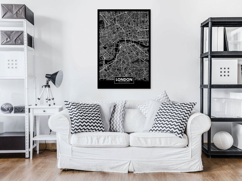 Glezna - Dark Map of London (1 Part) Vertical Home Trends