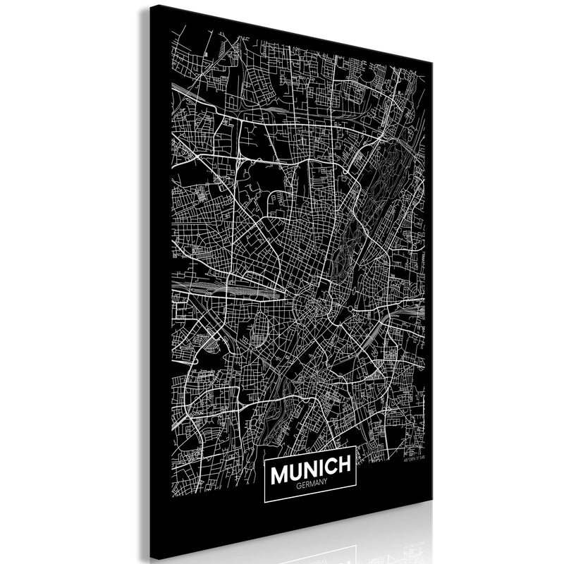 Kanva - Dark Map of Munich (1 Part) Vertical Home Trends