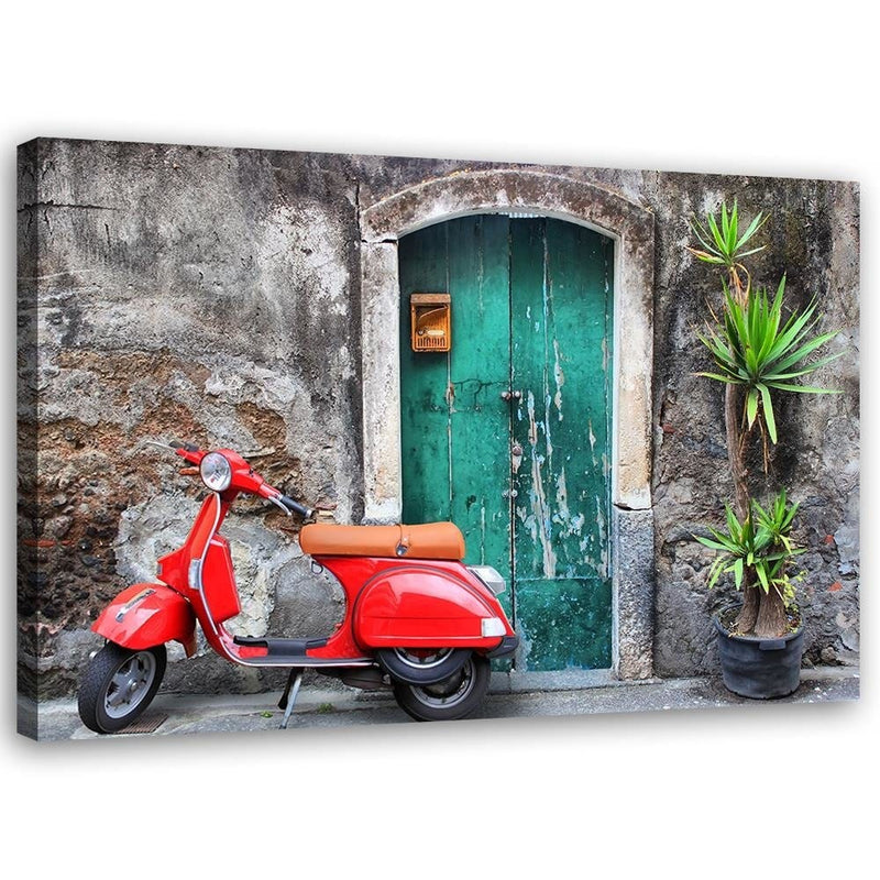 Kanva - Doors And Red Scooter  Home Trends