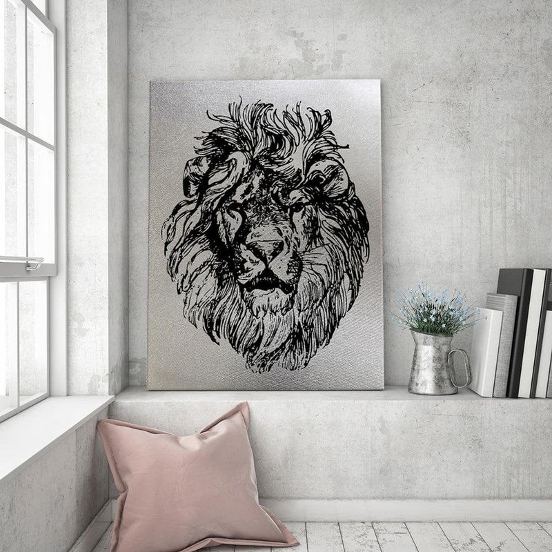 Kanva - Drawn Lion Head 1  Home Trends DECO