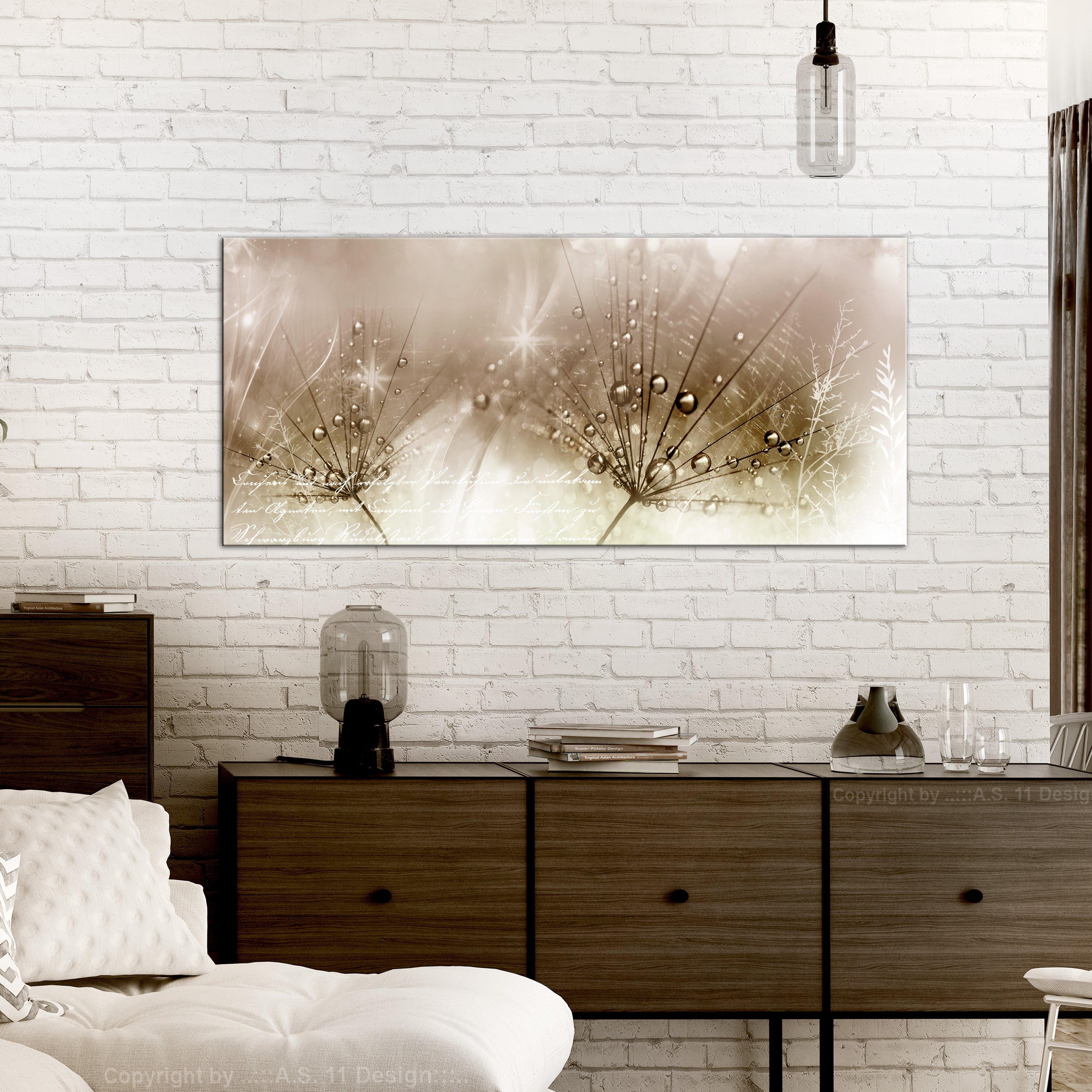 Glezna - Drops of Dew (1 Part) Brown Wide 100x45 Home Trends
