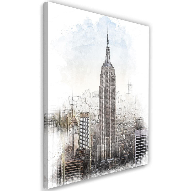 Kanva - Empire State Building Image Brown  Home Trends DECO