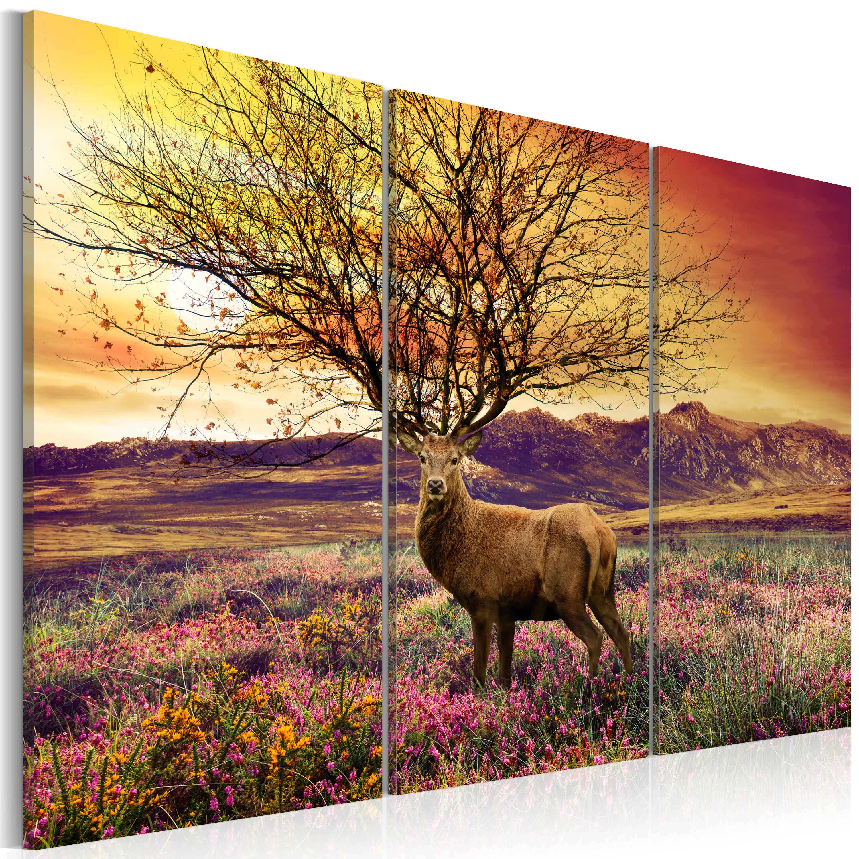 Glezna - Fancy antler - triptych Home Trends