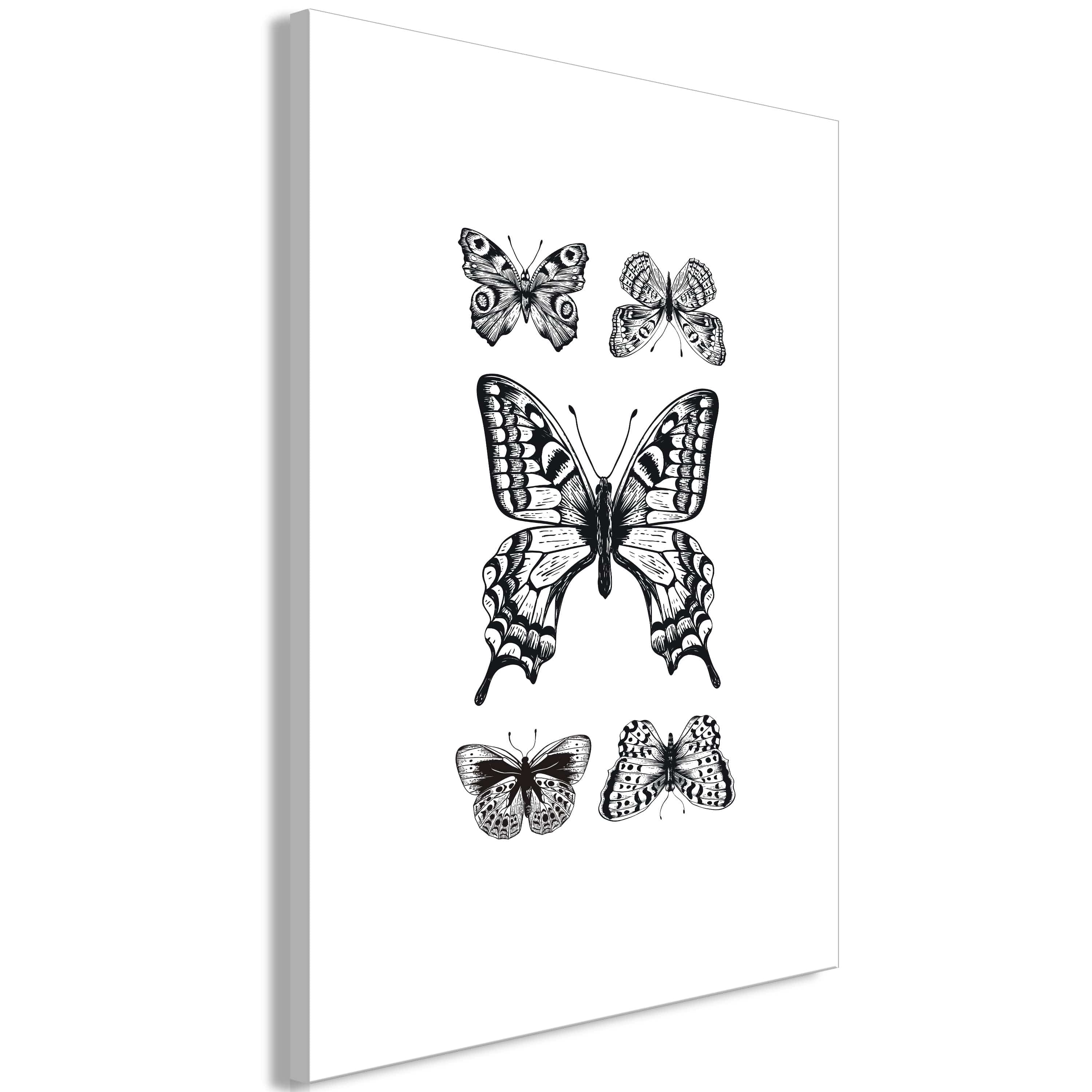 Glezna - Five Butterflies (1 Part) Vertical Home Trends