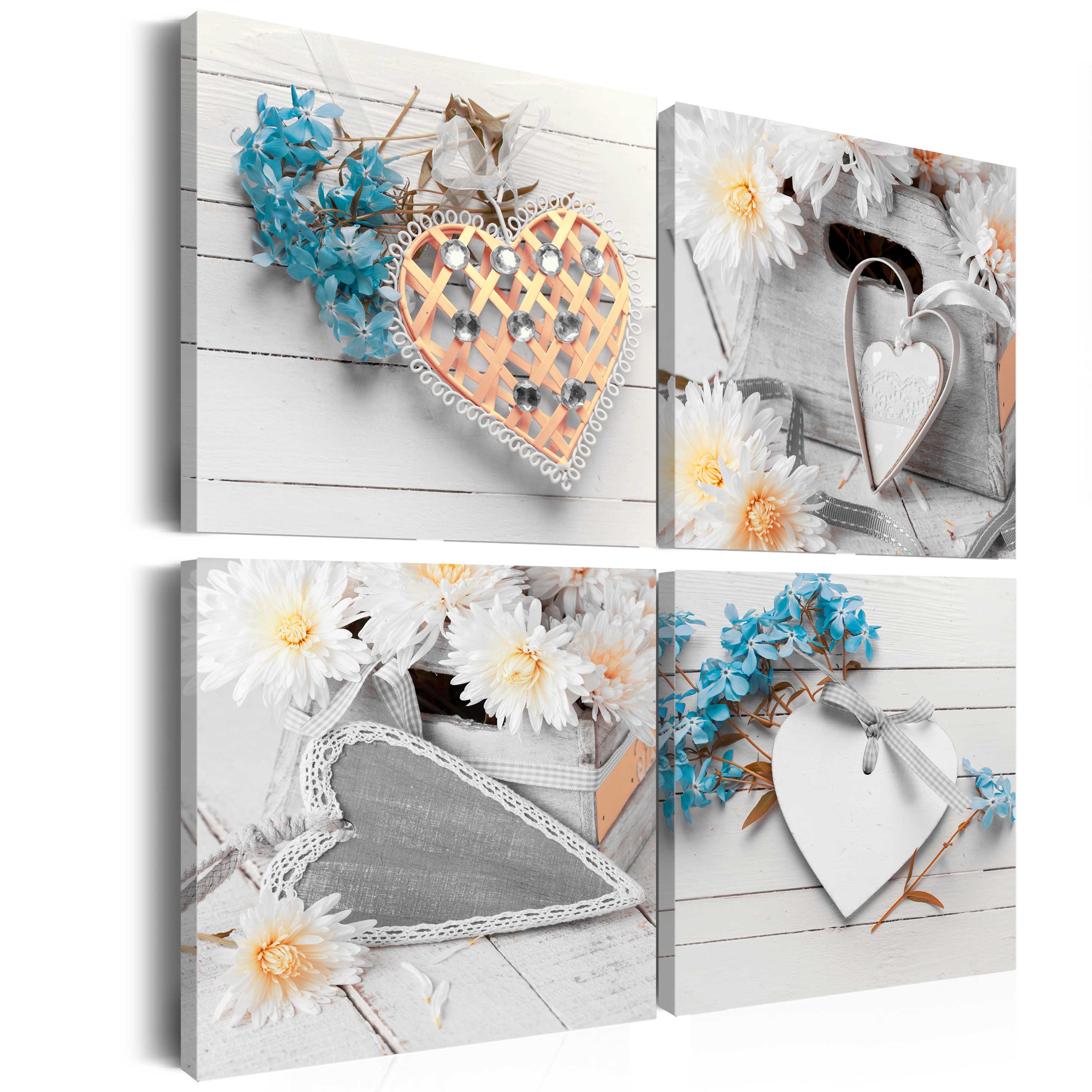 Glezna - Flowers and hearts 40x40 Home Trends