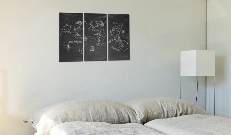 Kanva - Geography lesson (Czech language) - triptych Home Trends