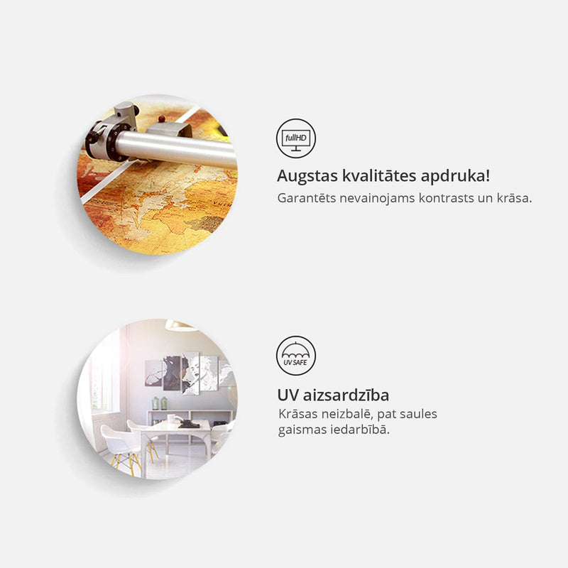 Kanva - Geography lesson (Czech language) - triptych Home Trends
