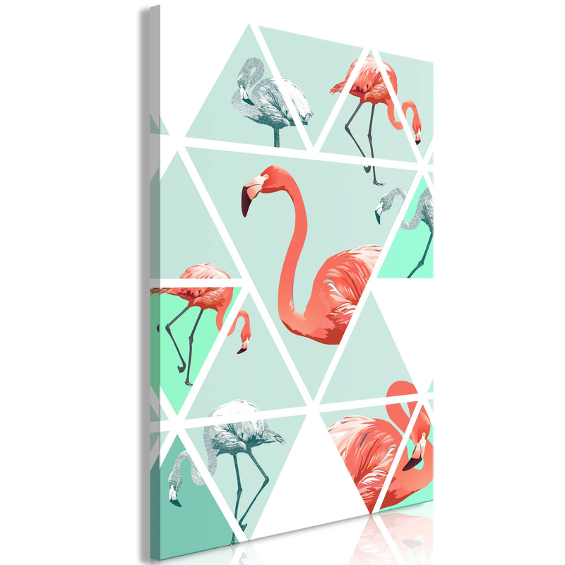 Glezna - Geometric Flamingos (1 Part) Vertical Home Trends