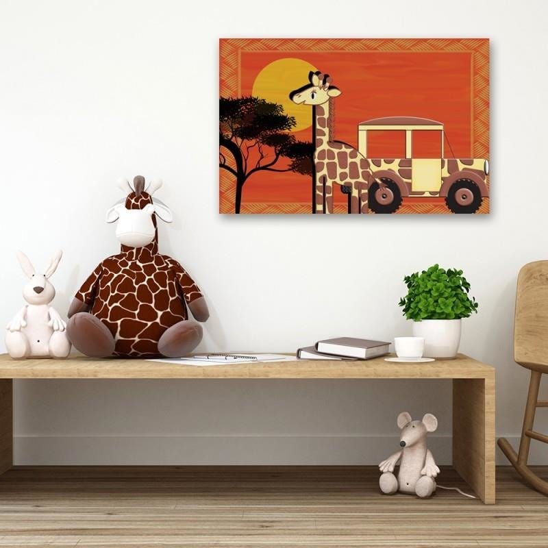 Kanva - Giraffe And The Car  Home Trends DECO