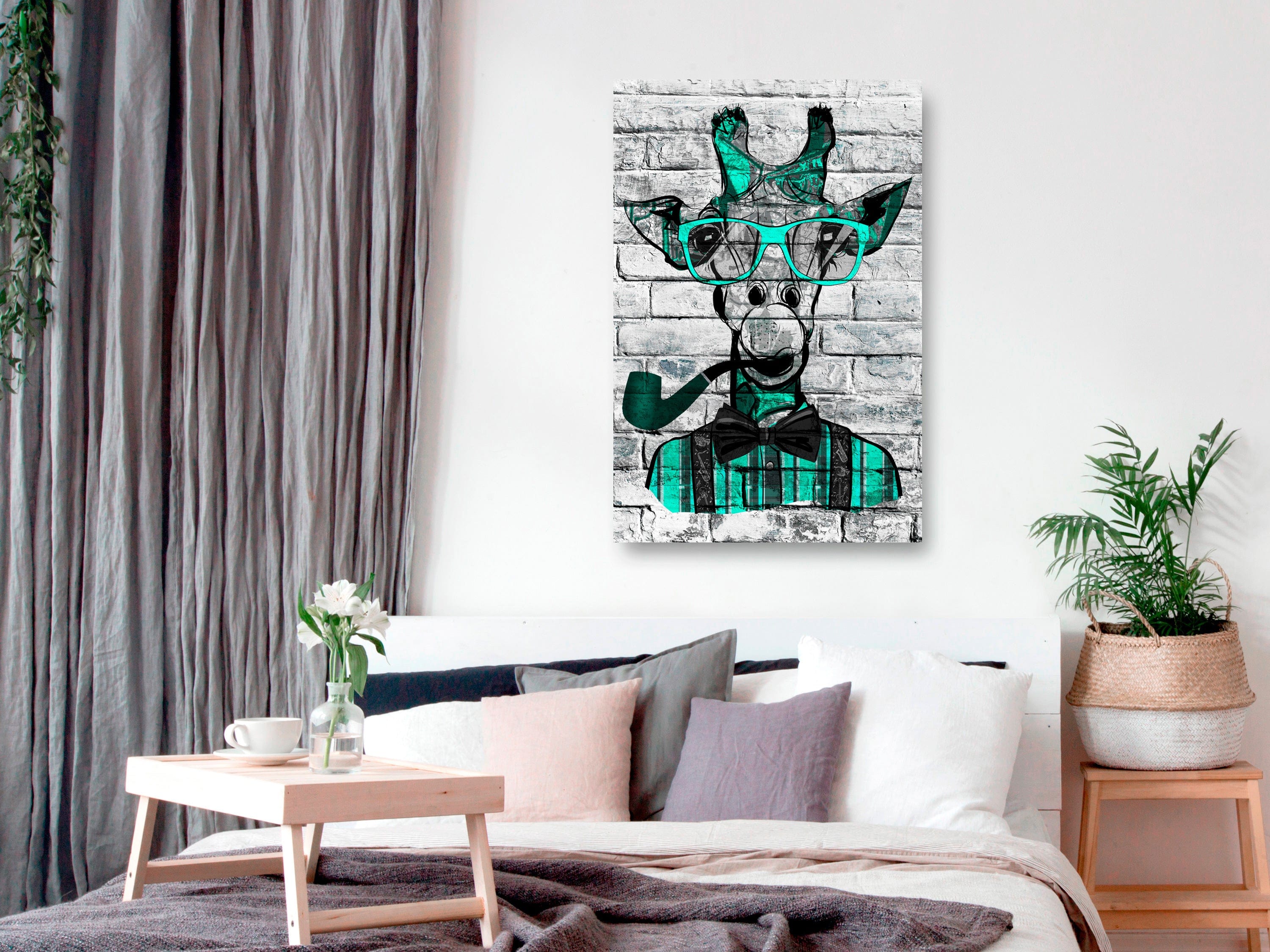 Glezna - Giraffe with Pipe (1 Part) Vertical Green Home Trends