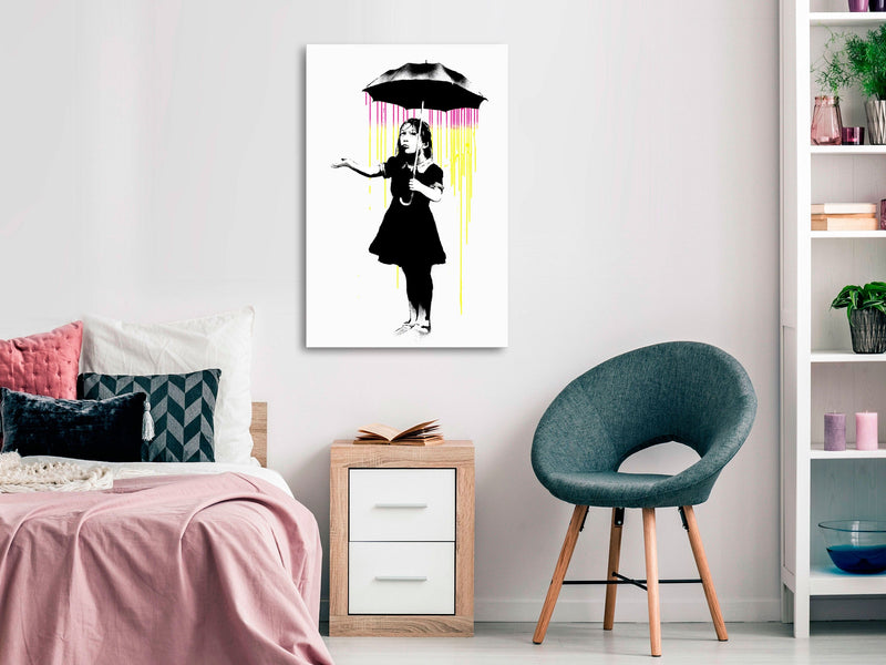 Glezna - Girl with Umbrella (1 Part) Vertical Home Trends