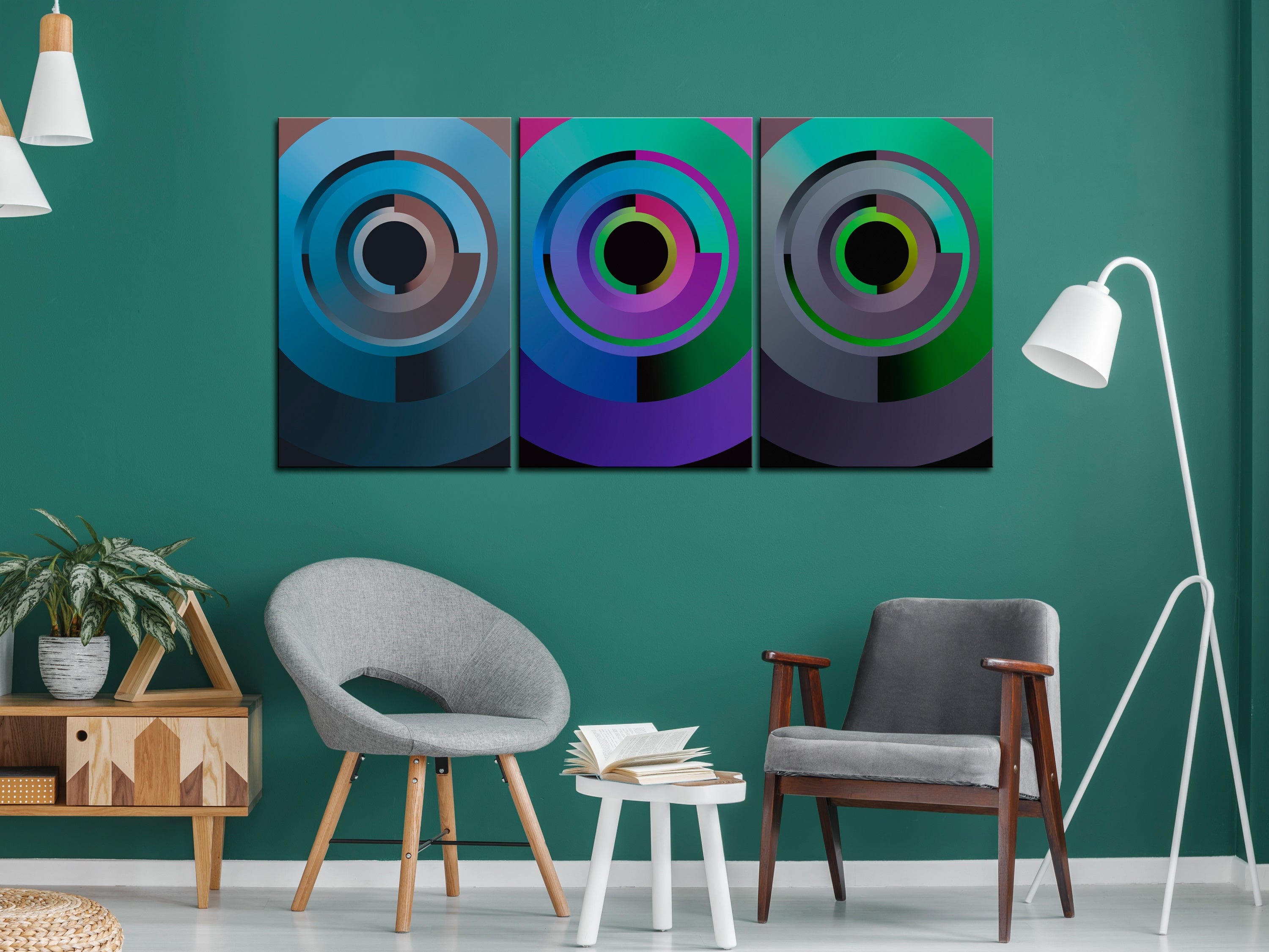 Glezna - Gradient Circles (3 Parts) 120x60 Home Trends