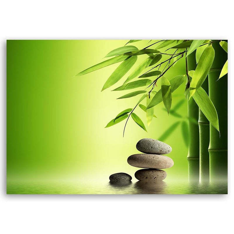Kanva - Green Bamboo And Zen Stones  Home Trends