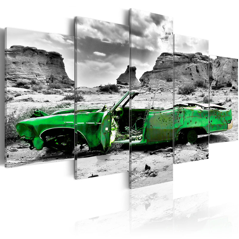 Glezna - Green retro car at Colorado Desert Home Trends