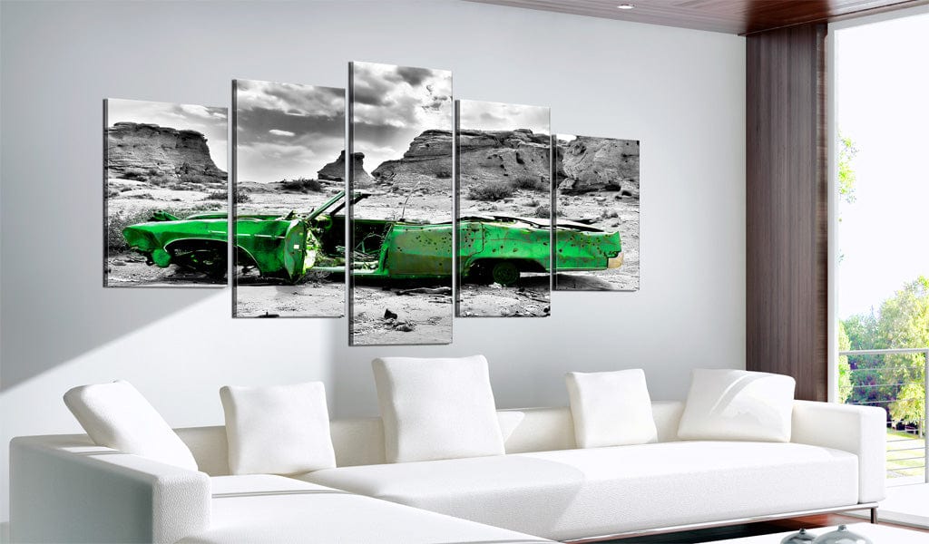 Glezna - Green retro car at Colorado Desert Home Trends