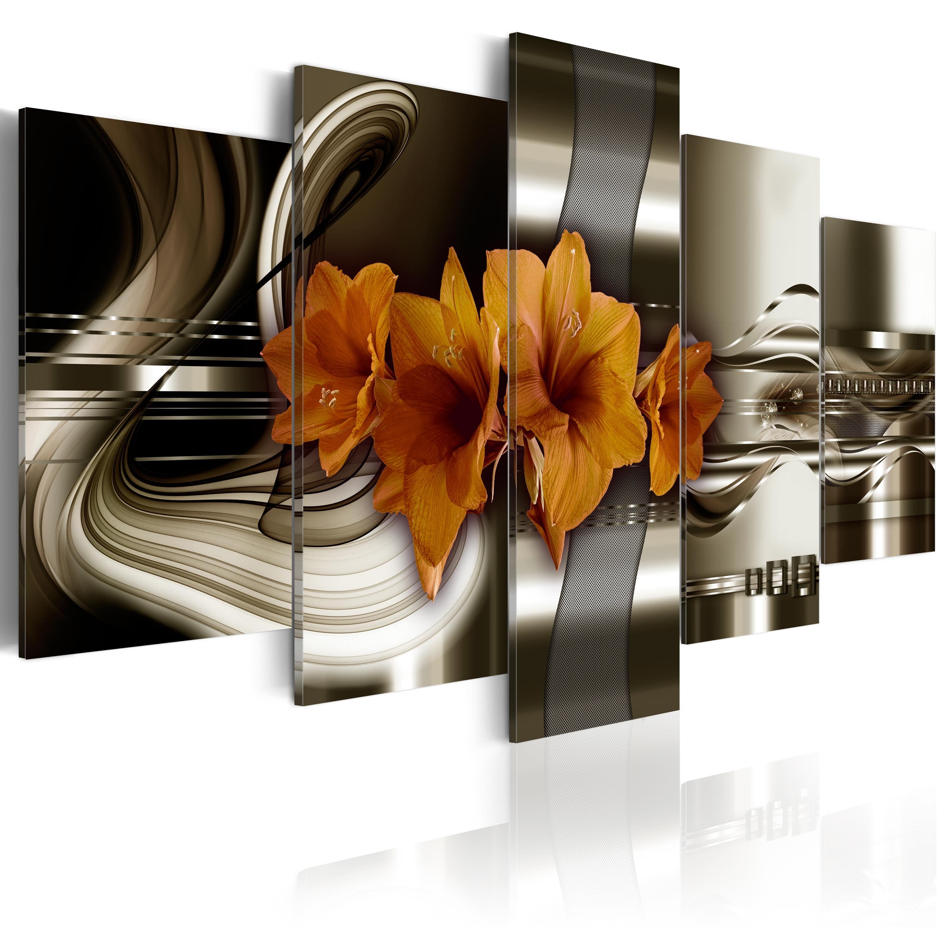 Glezna - Hippeastrum and Abstract Waves Home Trends