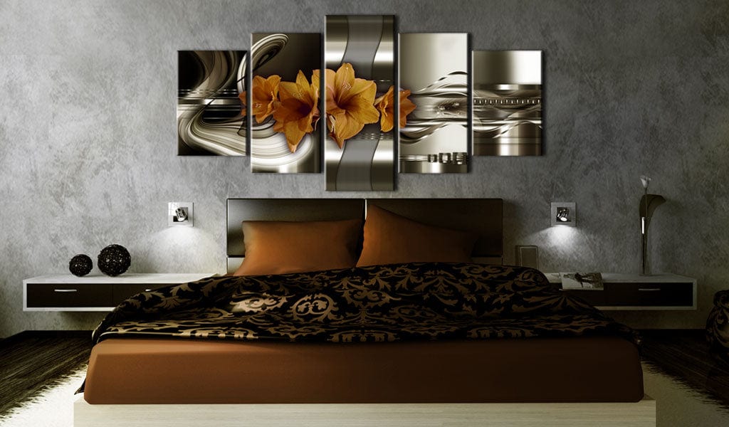 Glezna - Hippeastrum and Abstract Waves Home Trends