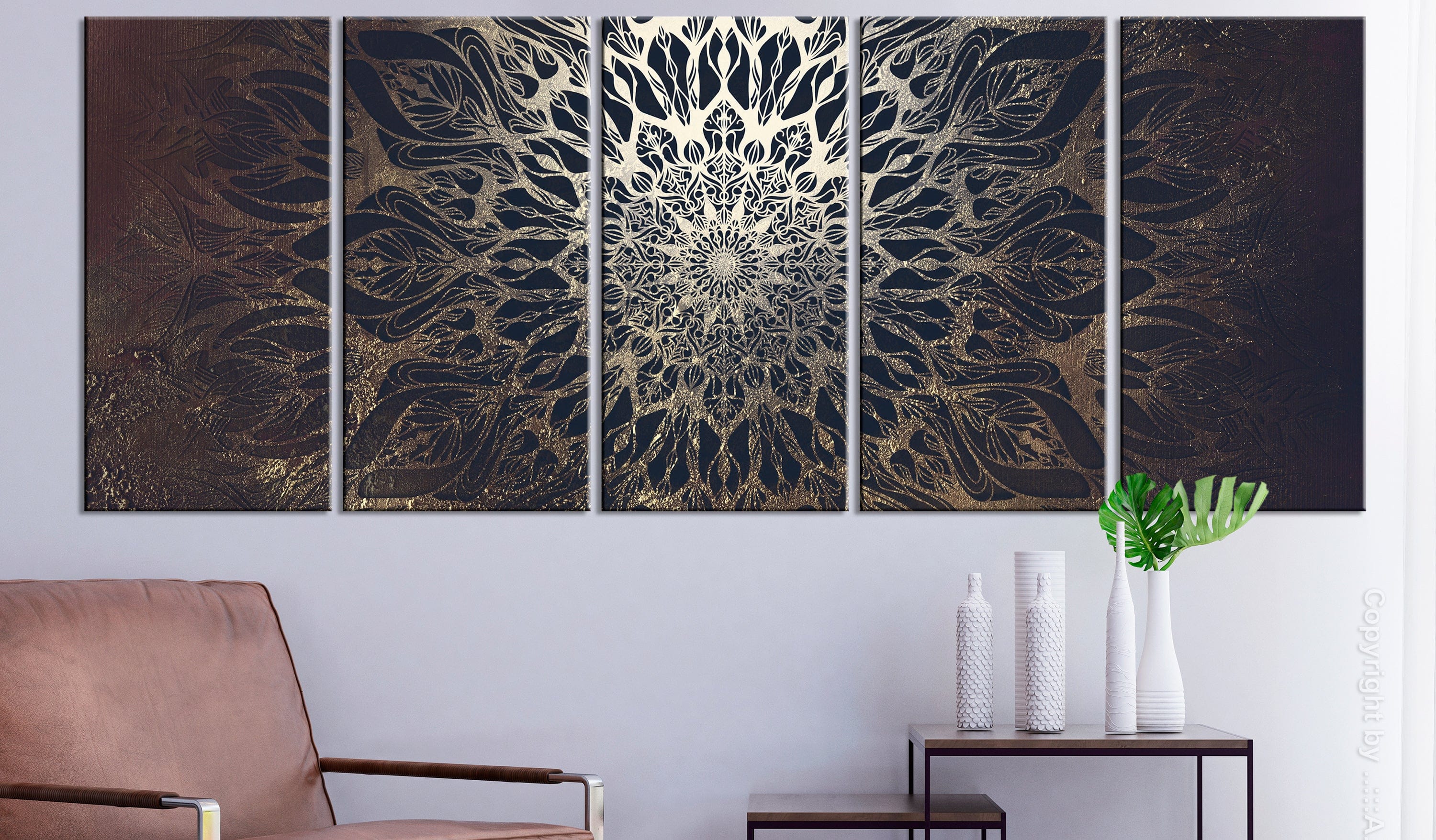 Glezna - Hypnosis (5 Parts) Brown Narrow Home Trends