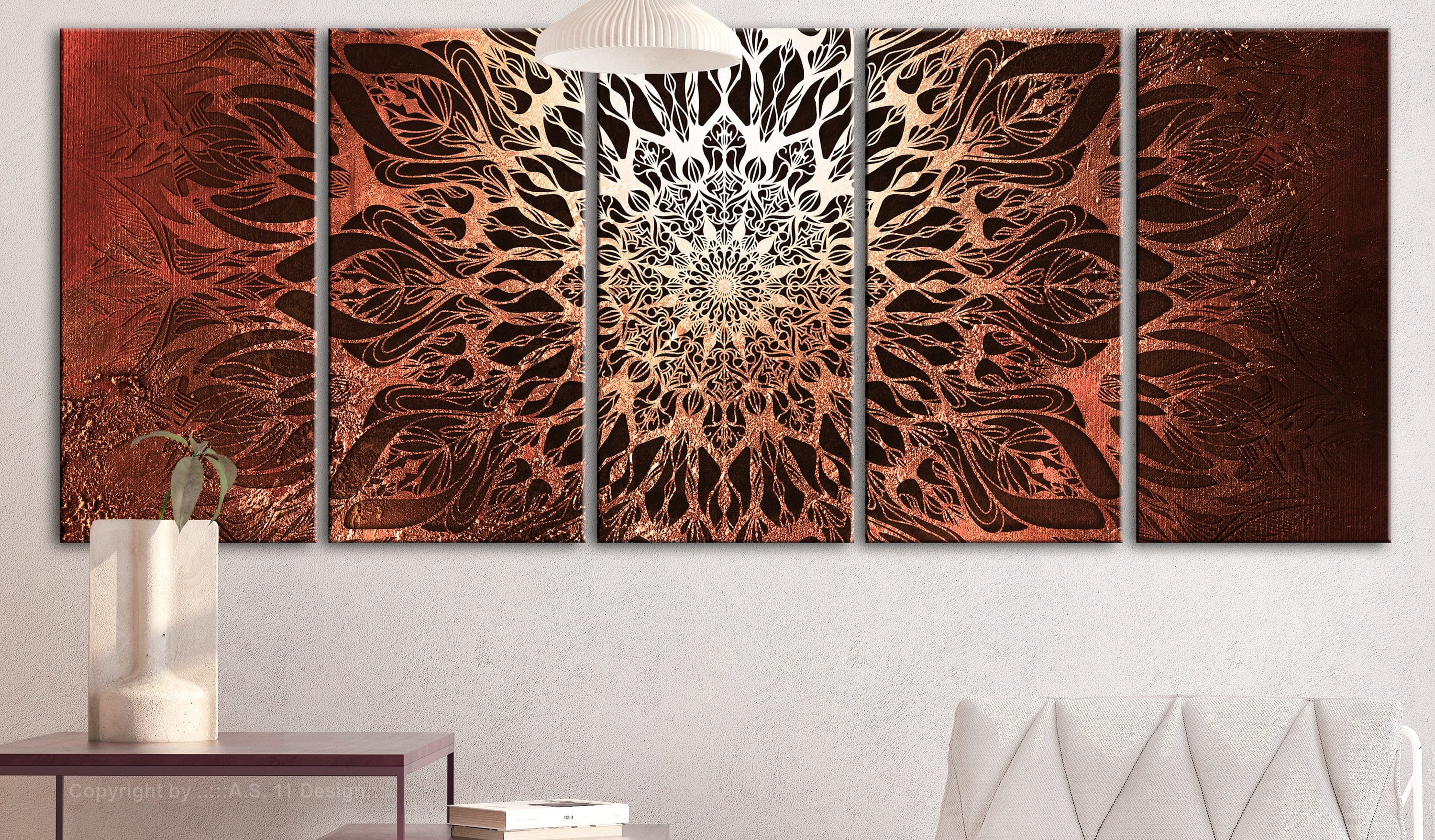 Glezna - Hypnosis (5 Parts) Orange Narrow Home Trends