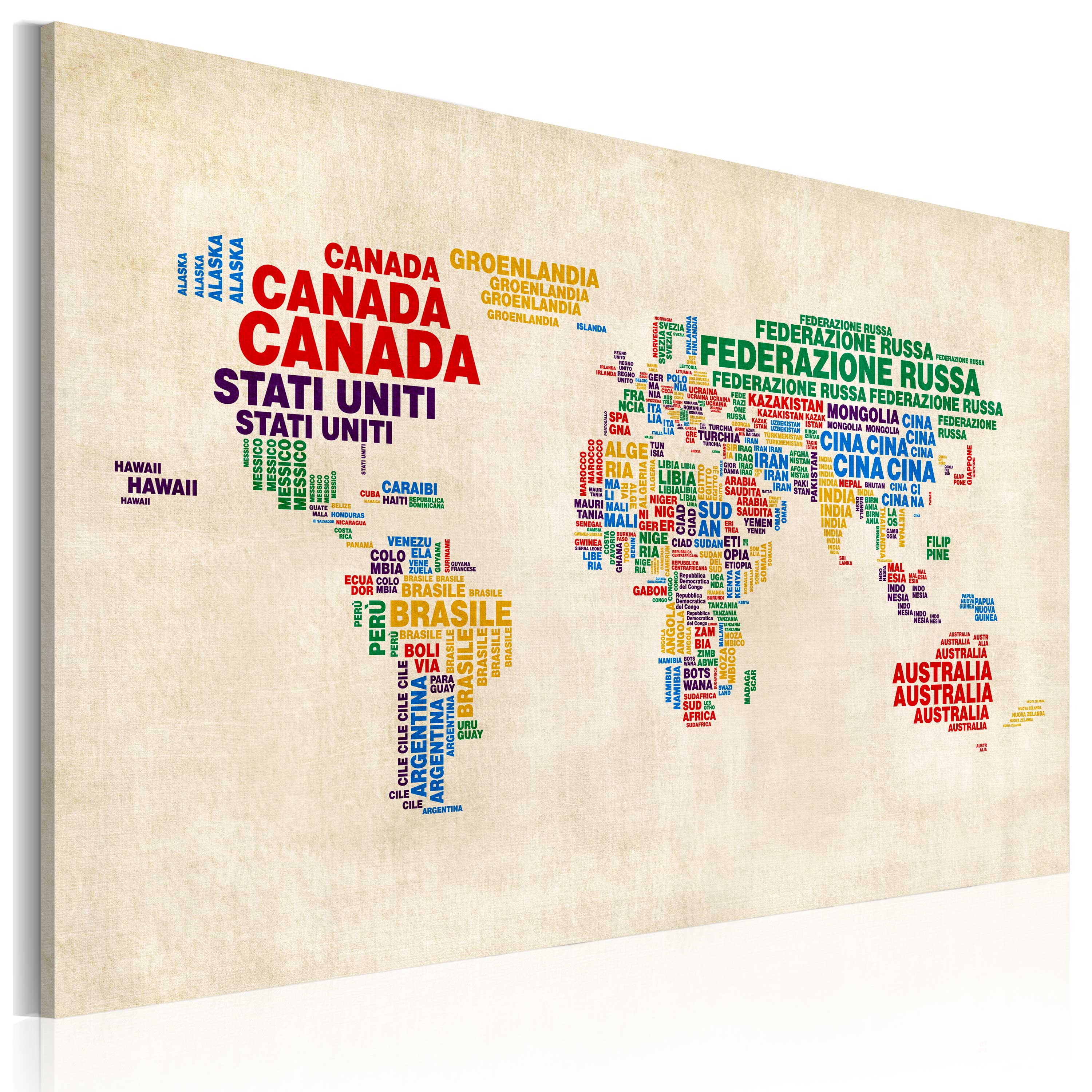 Glezna - Italian names of countries in vivid colors Home Trends
