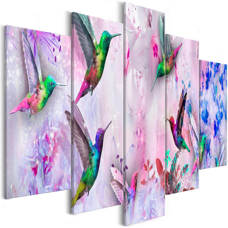 Glezna - Krāsainie kolibri (5 daļas) violeta Home Trends
