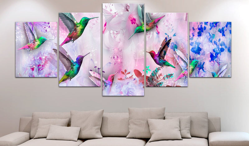 Glezna - Krāsainie kolibri (5 daļas) violeta Home Trends
