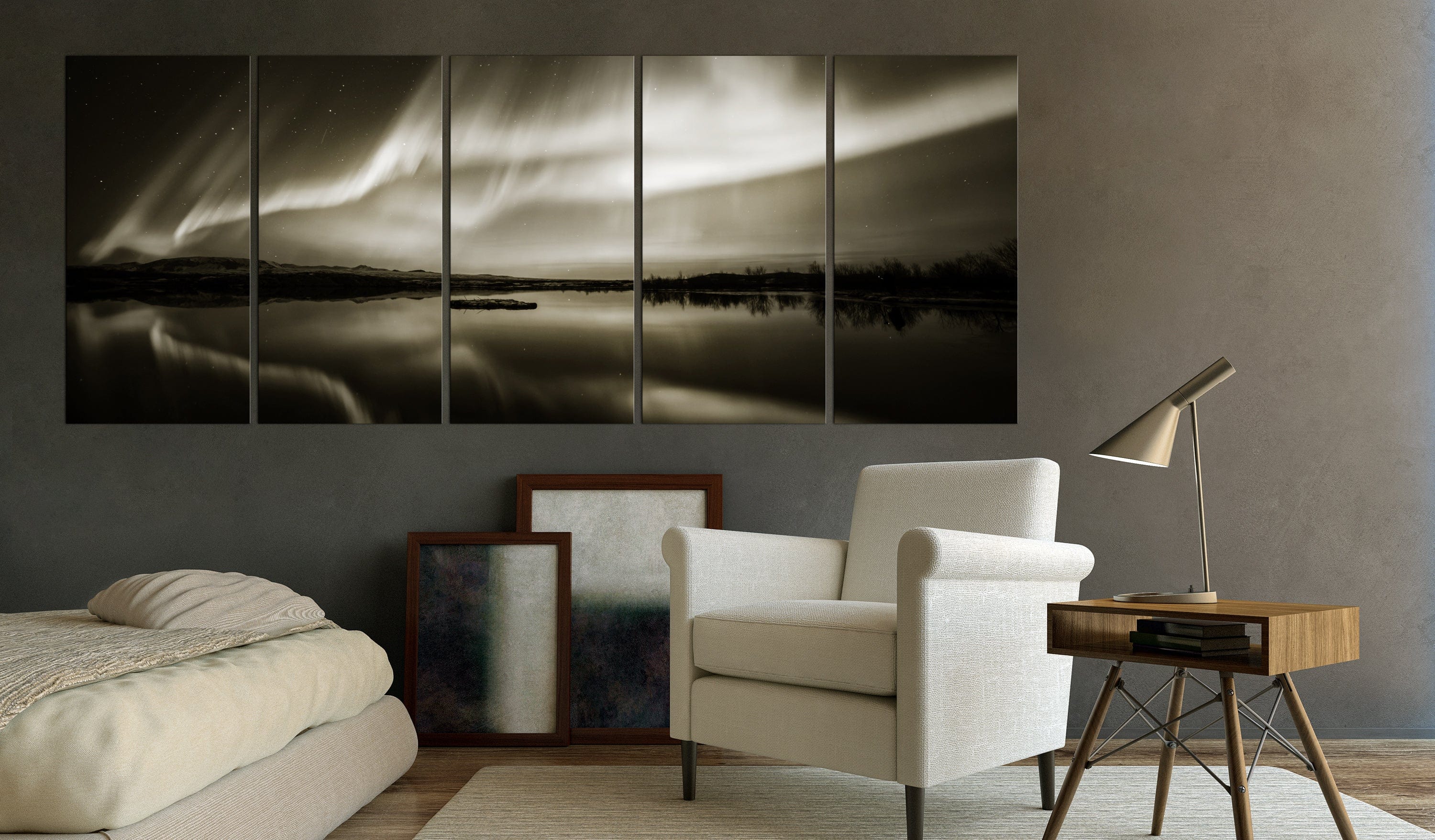 Glezna - Lake in Sepia I Home Trends