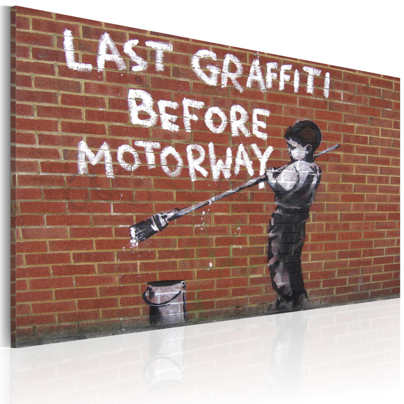Glezna - Last graffiti before motorway (Banksy) 60x40 Home Trends