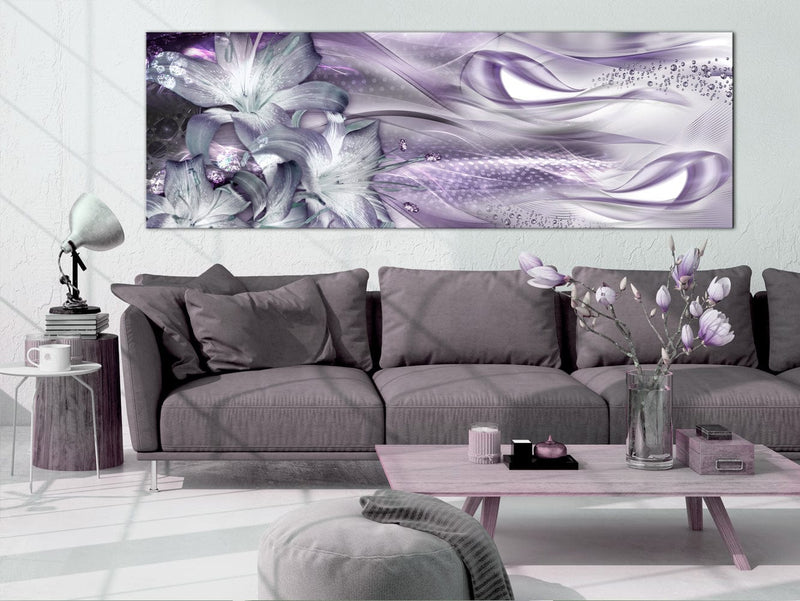 Glezna - Lilies and Waves (1 Part) Narrow Pale Violet Home Trends