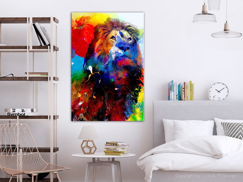 Glezna - Lion and Watercolours (1 Part) Vertical Home Trends
