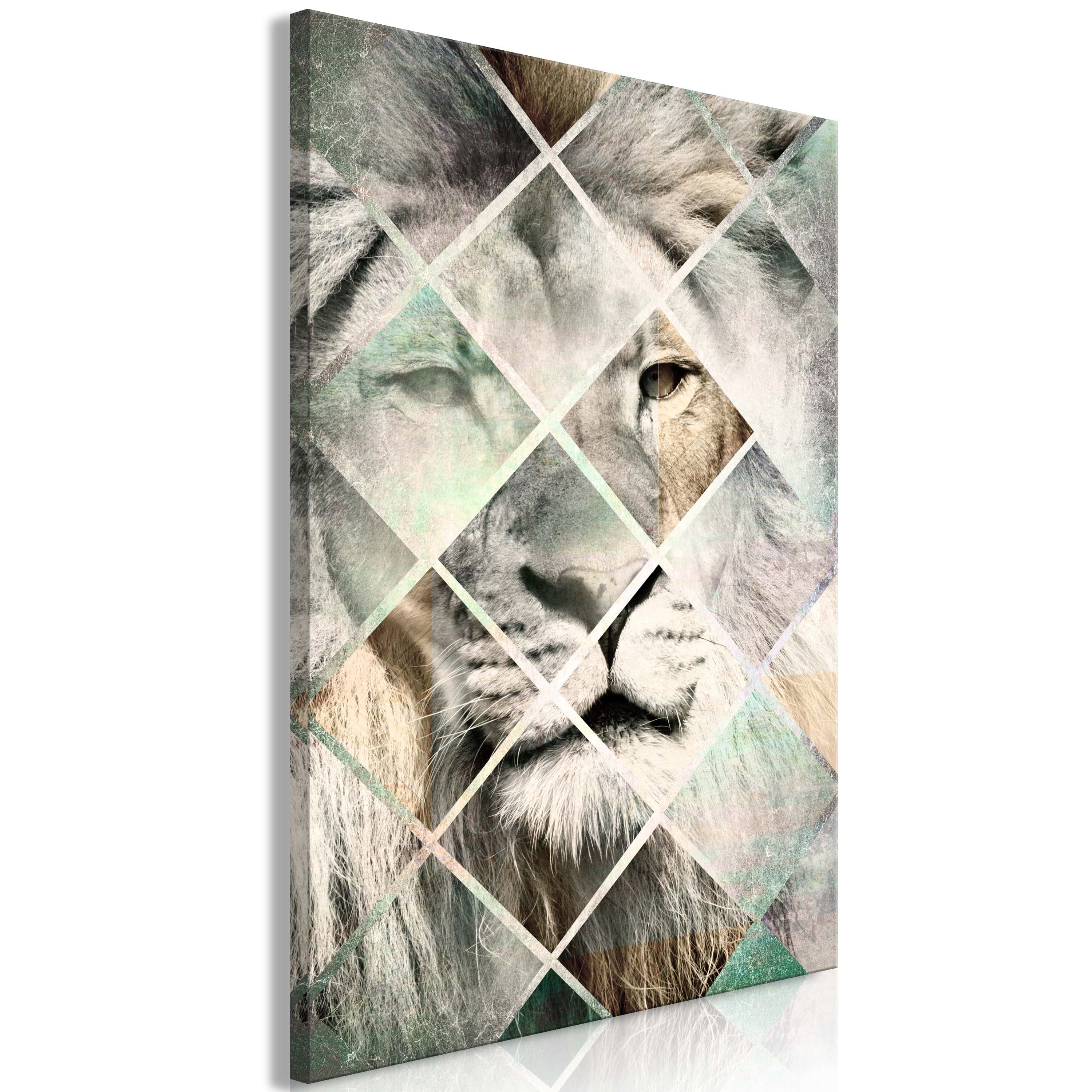 Glezna - Lion on the Chessboard (1 Part) Vertical Home Trends