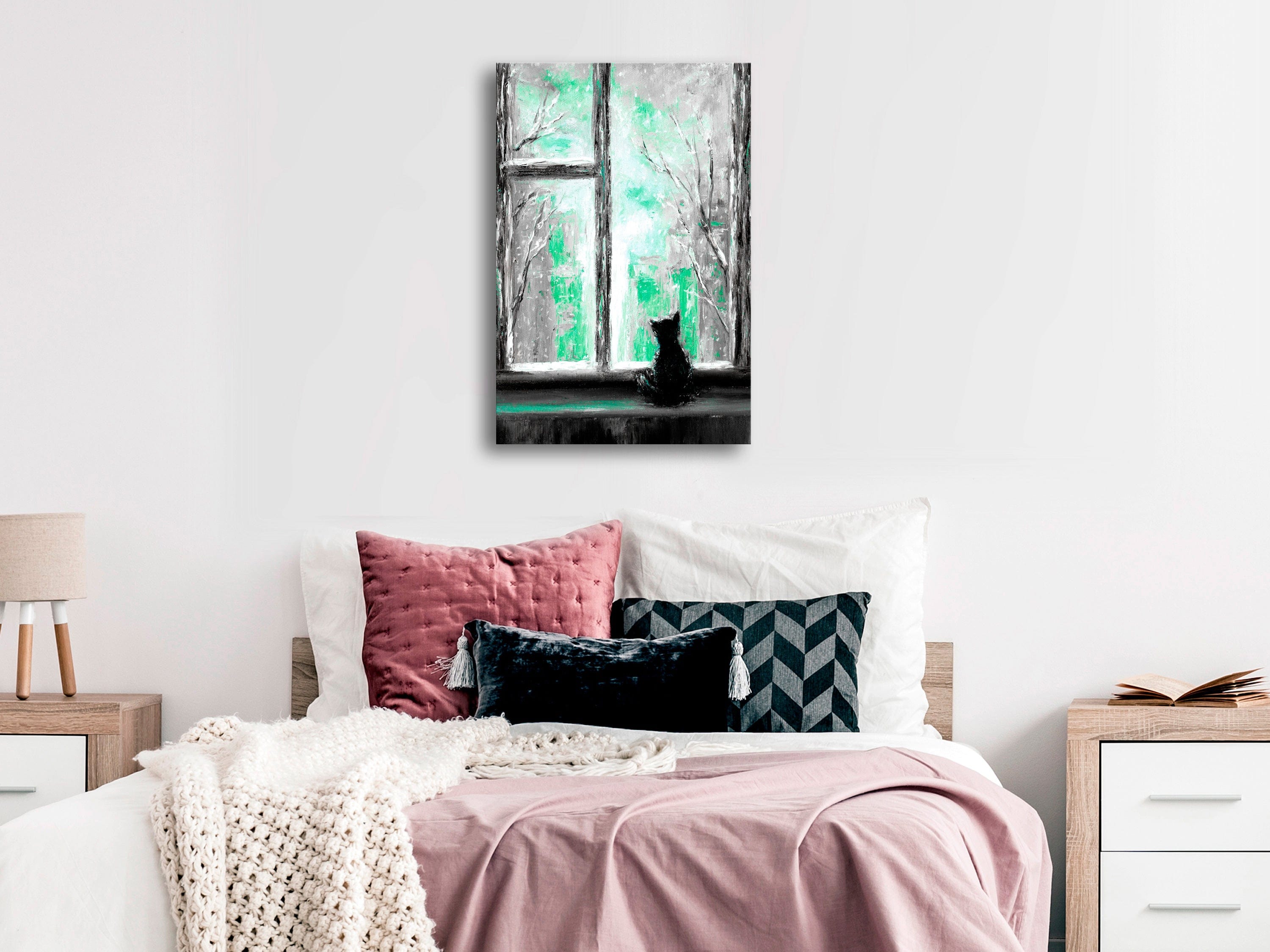 Glezna - Longing Kitty (1 Part) Vertical Green Home Trends